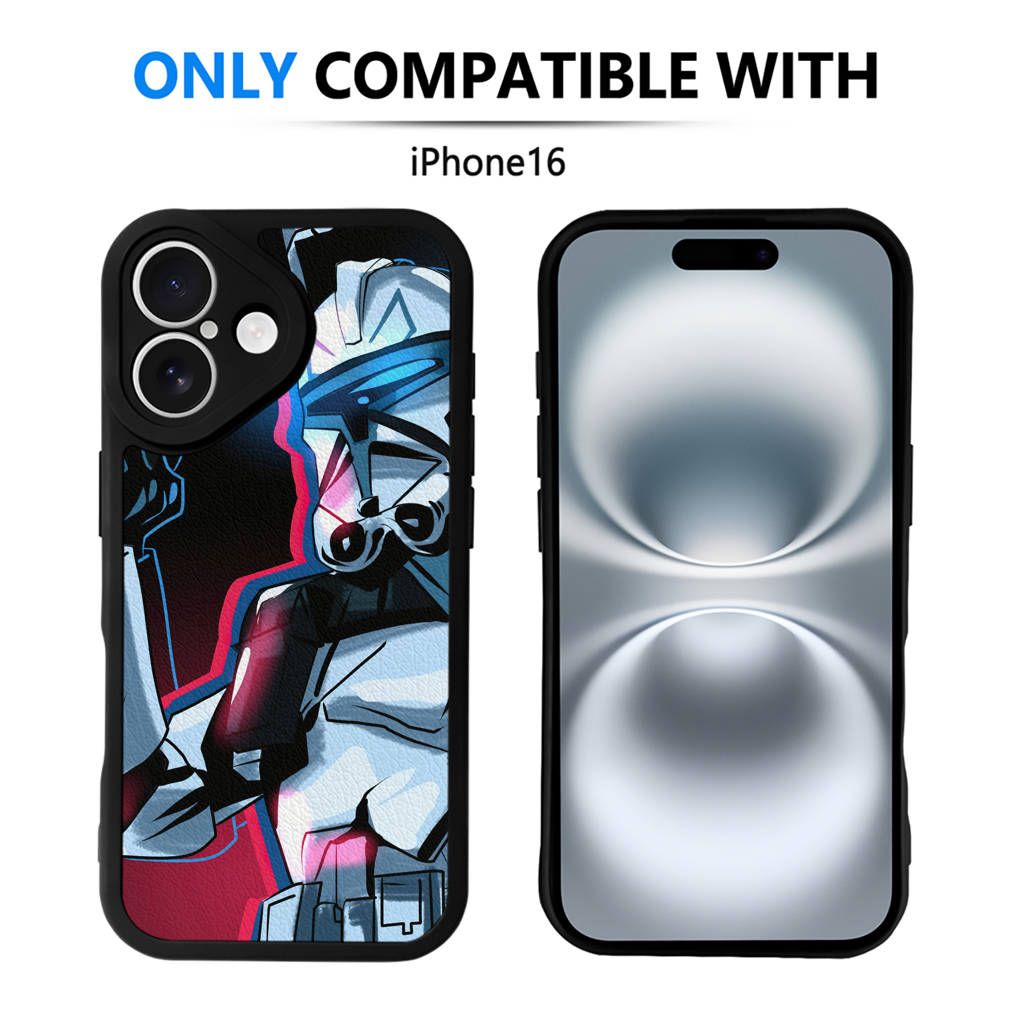 （画像用） スター・ウォーズ Star Wars 【iPhone 16シリーズ対応】シリコンスマホケース（レザー調） 材質：シリコン